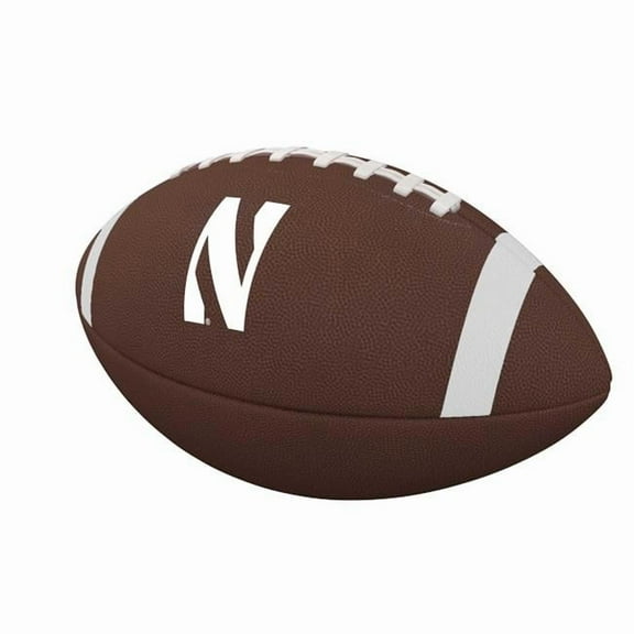 Logo Brands 189-93FC-1 Northwestern Team Stripe Official-Size Composite Football