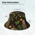 thumbnail image 6 of Gaeub Sloth Doing Yoga Printed Double Sided Reflective Bucket Hat Foldable Sun Hat for Camping Hiking Fishing, 6 of 9