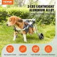 thumbnail image 2 of VEVOR Fauteuil Roulant pour Animaux à 2 Roues pour Pattes Arrière Fauteuil Roulant/chariot pour Chien Réglable(S), 2 of 9