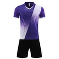 thumbnail image 5 of Lumosvexa Boys Outfit Sets 2 Piece, Graphic T-Shirt and Shorts Kids Summer Football Activewear Purple 8, 5 of 6