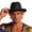1-Black254, variant on XIAOCHA Men's Rhinestone‑Encrusted Cowboy Hat Solid Stage Show Party Western Hat,Multicolour