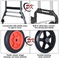 thumbnail image 4 of Folding Hand Truck Heavy Duty, 330-Lb. Load Capacity Portable Aluminum Alloy Cart Hand Dolly Push Truck Trolley with Wheels, for Luggage/Personal/Travel/Auto/Moving & Office, 4 of 6