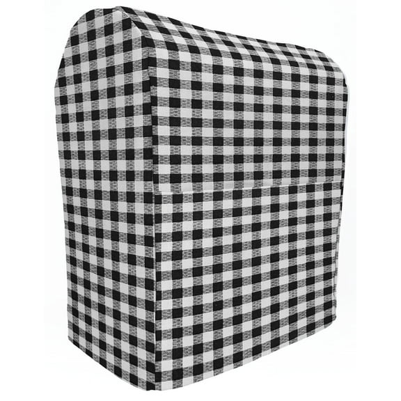 Checked Gingham Cover Compatible with Kitchenaid Stand Mixer by Penny's Needful Things (Black, All Lift Bowl Models)