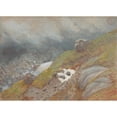 thumbnail image 2 of Eugène-Emmanuel Viollet-le-Duc 14x11 Black Ornate Wood Framed Double Matted Museum Art Print Titled: View Above Handeck, Switzerland (1875), 2 of 5