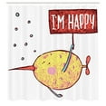 thumbnail image 3 of Ambesonne Cartoon Shower Curtain, Humor Fish, 69"Wx84"L, Multicolor, 3 of 5