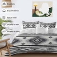thumbnail image 5 of Gray Boho Duvet Cover Twin Size, Southwestern Ethnic Aztec Retro Geometric Comforter Cover with Zipper Closure, 3 Piece Bedding Sets 1 Duvet Cover 68x86 Inches and 2 Pillow Shams, 5 of 9