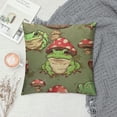 thumbnail image 2 of Creowell Mushrooms Frogs Pillowcase Pillow Cases with Invisible Zipper Luxury Breathable Pillow Cover for Sleeping Home, 2 of 5