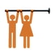 thumbnail image 1 of Letrero de baño con símbolos gráficos decorativos, letrero de baño, letrero de baño de pared hombres y mujeres, 1 of 9