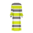 thumbnail image 5 of Wancir Women Long Sleeve V-Neck Casual Long Dress Pleated Waist Maxi Dresses with Pockets, 5 of 5