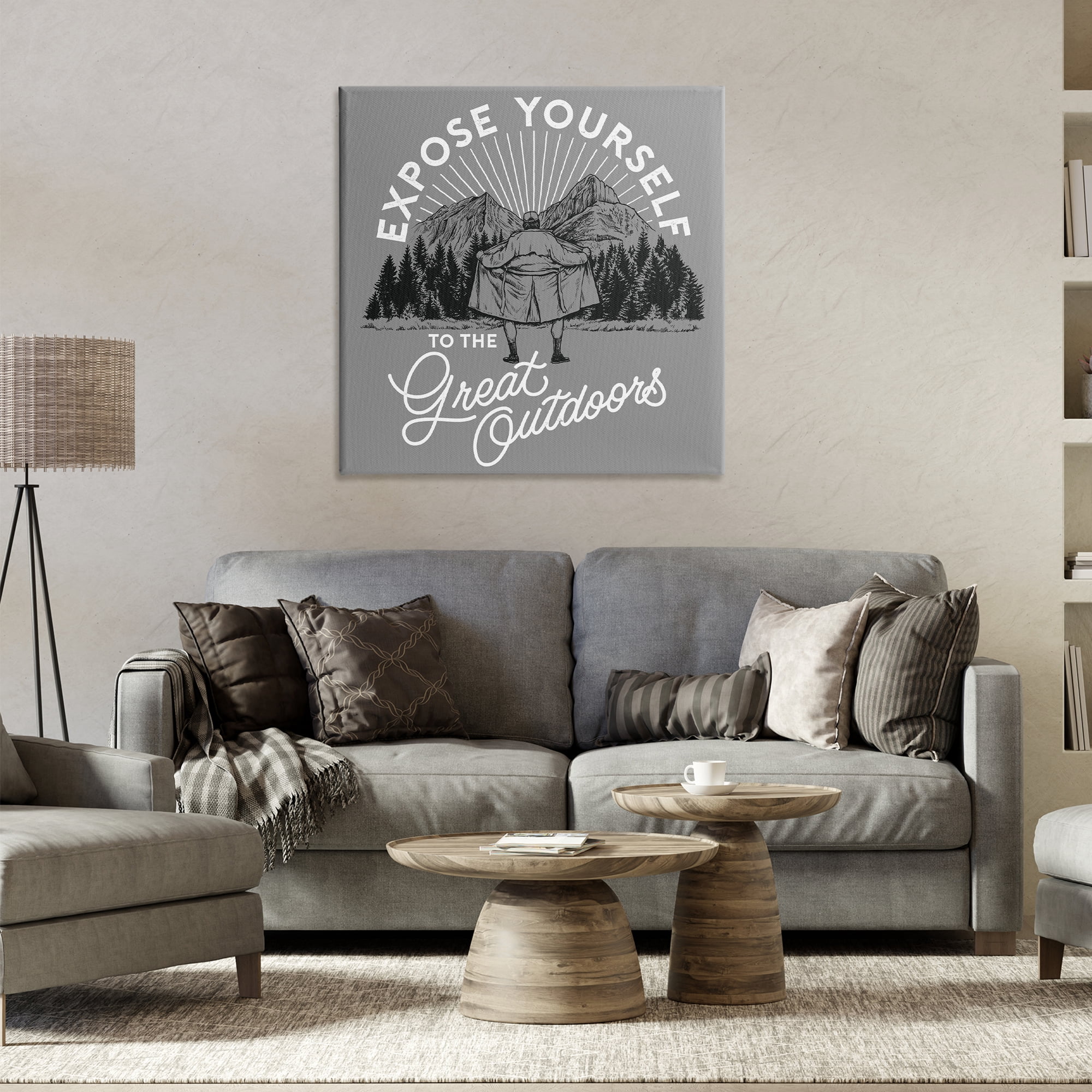 Stupell Industries Expose Yourself Funny Novelty Painting Gallery Wrapped Canvas Art Print Wall Art, 30 x 30