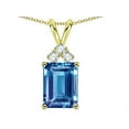thumbnail image 2 of Star K � Emerald Cut 10x8 mm Genuine Blue Topaz Pendant Necklace, 2 of 9