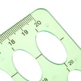 thumbnail image 3 of Uxcell 7.87'' Geometric Drawing Template Oval Style Measuring Ruler Plastic  Green 1pcs, 3 of 5