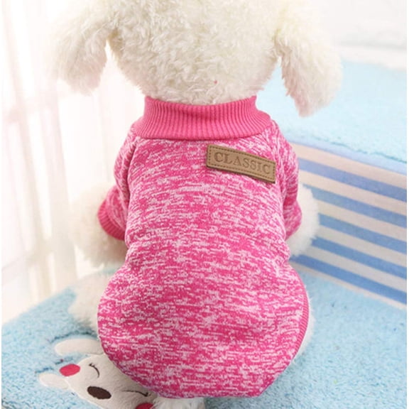 Pet Dog Classic Knitwear Sweater Fleece Coat Soft Thickening Warm Pup Dogs Shirt Winter Pet Dog Cat Clothes Puppy Customes Clothing for Small Dogs(Read The Size Chart First)