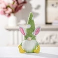 thumbnail image 4 of Moocorvic Light Up Easter Gnomes Plush Stuffed Bunny Easter Basket Stuffers Holiday Party Decorations Birthday Gift Table Decor(Green), 4 of 8