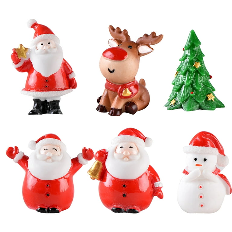 Christmas Miniature Ornaments Mini Resin Santa Claus Snowman Figurine  Bonsai Ornament Micro Landscape Decorations - Christmas Pendant & Drop  Ornaments - AliExpress