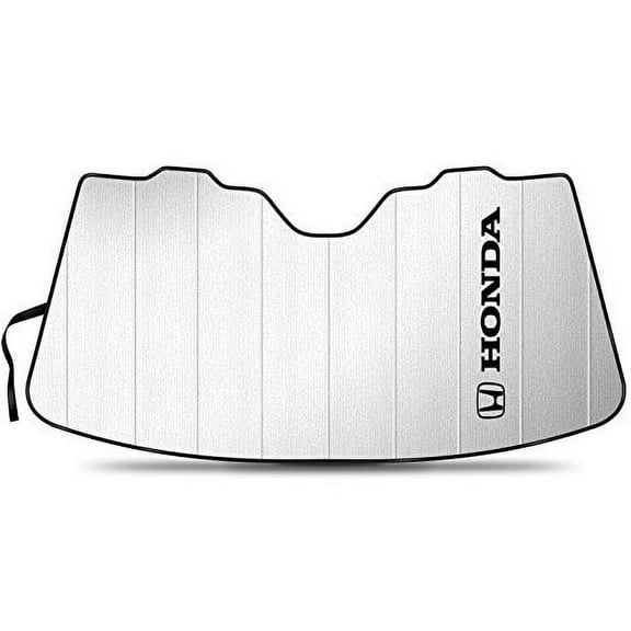 Honda Logo in Red Large Size Stand Up Universal Fit Auto Windshield Sun Shade