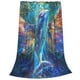 thumbnail image 2 of Balery Colorful Winged Dolphin Manta de Felpa Suave y Acogedora – Cobija de Franela Aterciopelada para Cama, Lavable y Cálida para Sofá, Mascotas, Transpirable-60"x50", 2 of 7