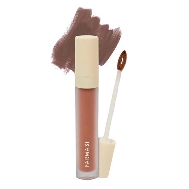 FARMASi Make Up Lápiz labial líquido mate de larga duración y ultra cómodo, pigmentos puros orgánicos ligeros de alto impacto, 0.14 fl.oz (esencia desnuda)
