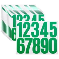 Uxcell 10 Sheets Vinyl House Numbers 3 Inch Self-Adhesive Number Stickers, Green