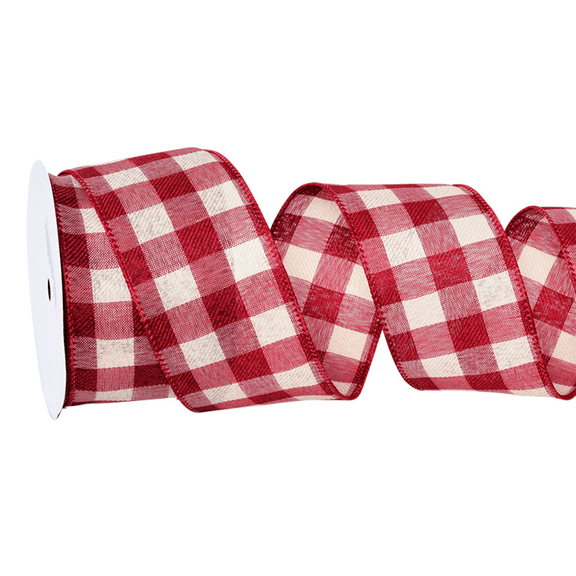 1 Rolls Thanksgiving Fall Wired Edge Plaids Ribbon Autumn 2.5 Inch Plaids Ribbon Farmhouse Craft Ribbon for DIY Gift Wrapping Wreath Tree Bow Decoration10 Yards