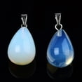 thumbnail image 2 of Opalite Stone Pendants with Platinum Plated Iron Findings teardrop 20~23x12~13mm Hole: 6x2.5mm, 2 of 4