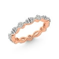 thumbnail image 3 of Marquise & Round Shape Lab Grown Diamond Kenzie Eternity Ring For Women | 3 Carat IGI Certified 14K Rose Gold | FG-VS Quality Friendly Diamonds Eternity Ring Size 8, 3 of 4