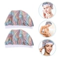 thumbnail image 2 of MasteelfCA 2Pcs Elastic Wide Kids Bonnets Sleeping Hats Durable Elastic Sleep Caps Child Bathing Caps, 2 of 7