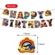 thumbnail image 4 of Suministros para fiestas de Hot Wheels, globos de carreras para decoración de fiestas, banderas para niños, pancartas de feliz cumpleaños, globos de carreras a cuadros con llamas blancas y negras, 4 of 5