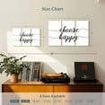 thumbnail image 3 of Elephant Stock Choose Happy Minimalist Wall Art - Horizontal Multi Panel Canvas - Living Room Wall Decor - Inspirational And Typography Multi Panel - White And Black Decor - 23" x 14", 3 of 4