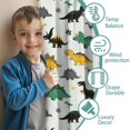 thumbnail image 3 of Blackout Kids Curtains,Multi Colored Dinosaur Assortment Pattern Childrens Insulated Curtains Set Of 2,Bedroom Essentials,Toddler Room Decor 52"x63", 3 of 5