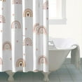 thumbnail image 5 of Extra Long Boho Shower Curtain 72x84 Inches - Vintage Floral & Tropical Leaves Pattern, Waterproof Bohemian Bathroom Decor with 12 Hooks, Tribal Rustic Style, 5 of 5