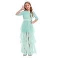 thumbnail image 1 of YONGHS Robe de Demoiselle d'Honneur Sans Manches en Dentelle à Sequins pour Filles Robe de Mariage Robe de Bal pour Enfants Vert Menthe 14, 1 of 5