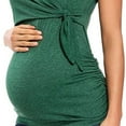 thumbnail image 4 of Askfv Women's Maternity Shirts Short&Long Sleeve V-Neck Comformation Cute Maternity Tops, 4 of 6