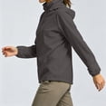 thumbnail image 4 of Dwellite Women Rain Jacket with Hood Lightweight Windbreaker Athletic Running Top Zip Up Outdoor Coat 2026 Dark Gray S, 4 of 6