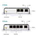 thumbnail image 4 of CENTROPOWER Conmutador/extensor/amplificador POE de 5 puertos para exteriores 60W 48V 10/100/1000M Conmutador de paso POE Extensor Ethernet para exteriores Repetidor PoE, 4 of 5