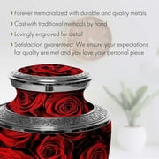 Crimson Rose Urns for Cremation Ashes Large Urn XL or Small Keepsake Urns for Adult Cremation Ashes & Urns for Human Ashes for Home or Burial Cremation Urns