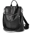 thumbnail image 2 of Mochila de piel sintética de moda para mujer, bolso de hombro, bolso informal, mochila ligera de gran capacidad y multibolsillos, mochila de mujer para oficina, trabajo, escuela, viajes, 2 of 4