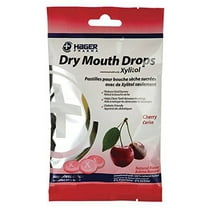 4 Pack Hager Pharma Dry Mouth Drops Xylitol Cherry Sugarless Drops 2 Oz Each
