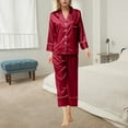 thumbnail image 2 of Sngxgn Women's Long Sleeve Slip On Night Gown - Nightgown for Women(Red,M), 2 of 4