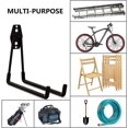thumbnail image 2 of 4 Piece Wall Mounted Storage Rack with 2 Extension Clips, 7.5 Inch Long Heavy Hook for Ladder, Ski, Sport, Utility, Gardening, Hose Storage Rack, 2 of 3