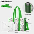 thumbnail image 5 of Teacher Tote Bag,White Mermaid Sea Pattern Teacher Utility Tote Bag,Large Work Tote Bags for Women with Multiple Pockets,Top Zipper Closure,13.8x10.6x6.7 Inch, 5 of 5