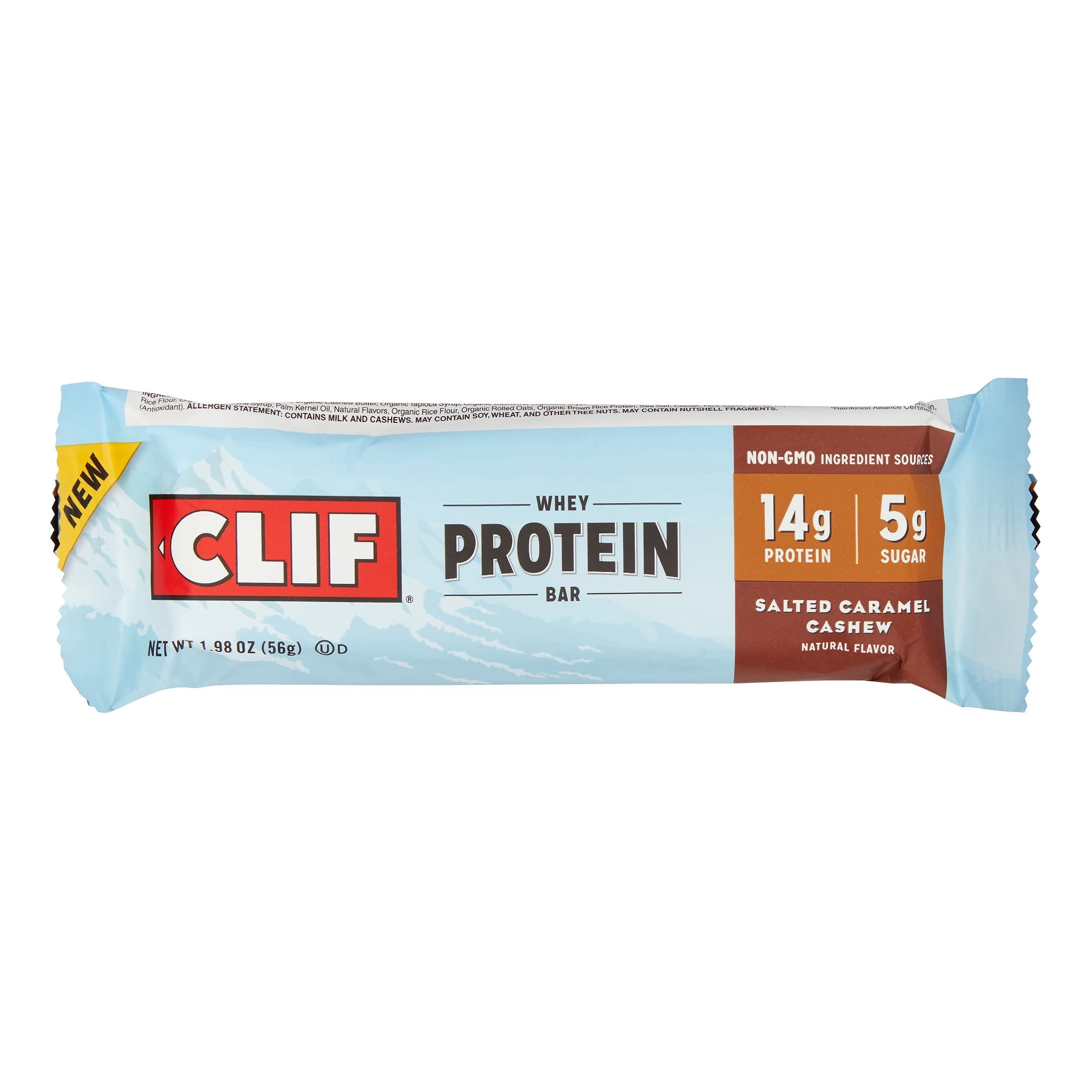 Clif Protein Bar, Salted Caramel Cashew, 1.98 Oz, 8 Pack