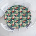 thumbnail image 3 of Ambesonne Leaf Fitted Round Tablecloth, Nature Crepe Ginger Flower, 40"- 44" Diameter, Dark Green Green, 3 of 5