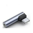 thumbnail image 1 of Adaptador tipo C a 3,5 mm, ángulo recto, sonido claro, sin retardo, convertidor de conector de auriculares AUX para teléfono y tableta, 1 of 1