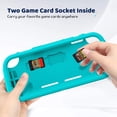 thumbnail image 4 of Fintie Kids Case for Nintendo Switch Lite 2019 with 2 Game Card Slots, Kids Friendly Grip Case for Switch Lite Console, Ultralight Shockproof Protective Cover with Ergonomic Grip, Turquoise, 4 of 10