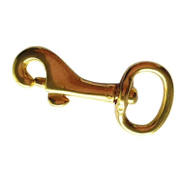 4 Pcs Heavy Duty Solid Brass Swivel Eye Bolt Snap Hook Lobster Clasp for  Straps Bags Belting Outdoor Tent Pet (3/4'' 2-1/5'' Overall) 