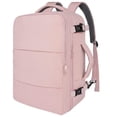 thumbnail image 1 of Graflsoa Sac à Dos de Voyage pour Femmes en Polyester Rose Tendance - Léger, Imperméable, Capacité de 35L, Conforme TSA, Design avec Poignée Latérale, 1 of 6