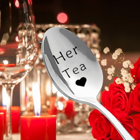 

Christmas Kicthen Decor Engraved Spoon Wonderful Present For Lover Couple And Girlfriend Boyfriend Tableware Coffee Spoons With Engraving