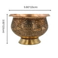 thumbnail image 4 of Kashmiri Copper Standing Bowl – A Luxurious Decorative Platter Featuring Artisanal Design, Ideal for Special Occasions, 4 of 4