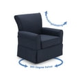 thumbnail image 5 of Delta Children Epic Nursery Glider Swivel Rocker Chair, Sailor Blue, 5 of 10